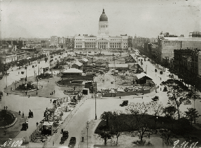 Plaza del Congreso. Vista a vuelo de pjaro. 1911. (Coleccin Lorenza Trionfi Honorati)