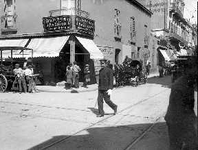 Esquina de Buenos Aires en 1910. David Mazziotti (Coleccin Eduardo y Nora Mazziotti)