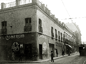 Esquina de Buenos Aires en 1913. David Mazziotti (Coleccin Eduardo y Nora Mazziotti)